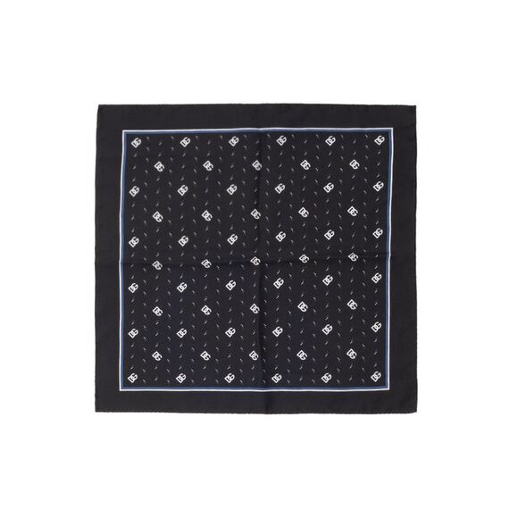 Dolce & Gabbana Black Silk Pocket Men´s Square